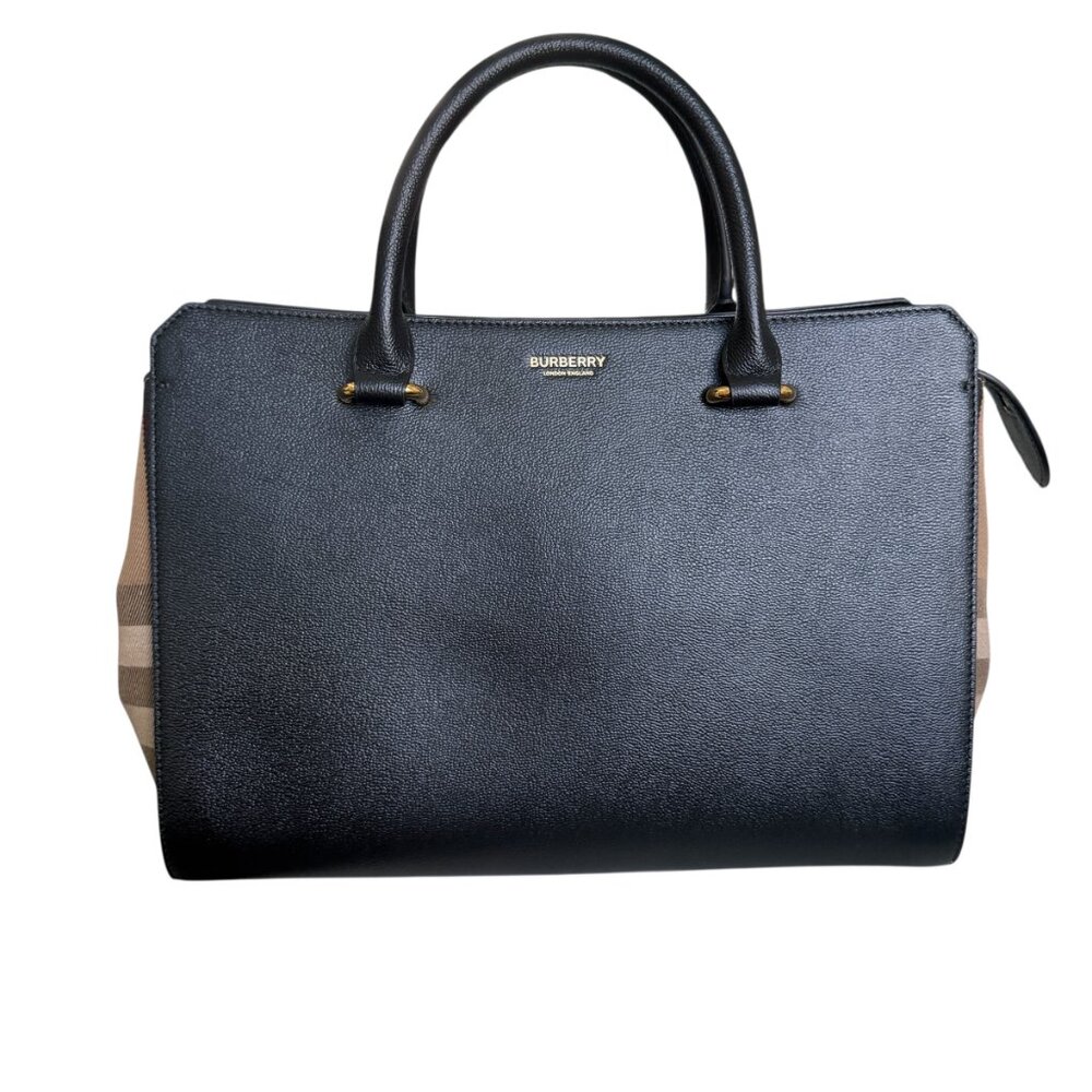 Burberry Banwell Black Leather Shoulder Bag Handbag - Picture 7 of 16